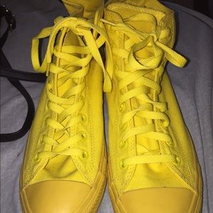 yellow high top converse